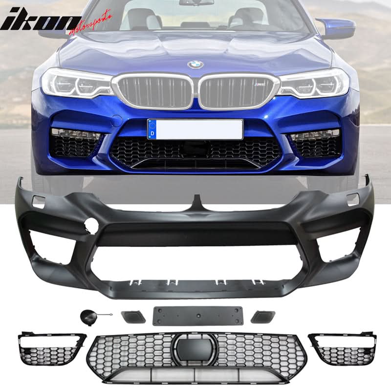 Fits 17-20 BMW G30 Sedan M5 Front Bumper w/ Fog Cover