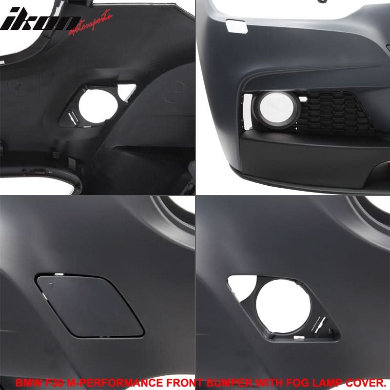 Fits 12-18 F30 M Performance Front Bumper Fog Cover PDC