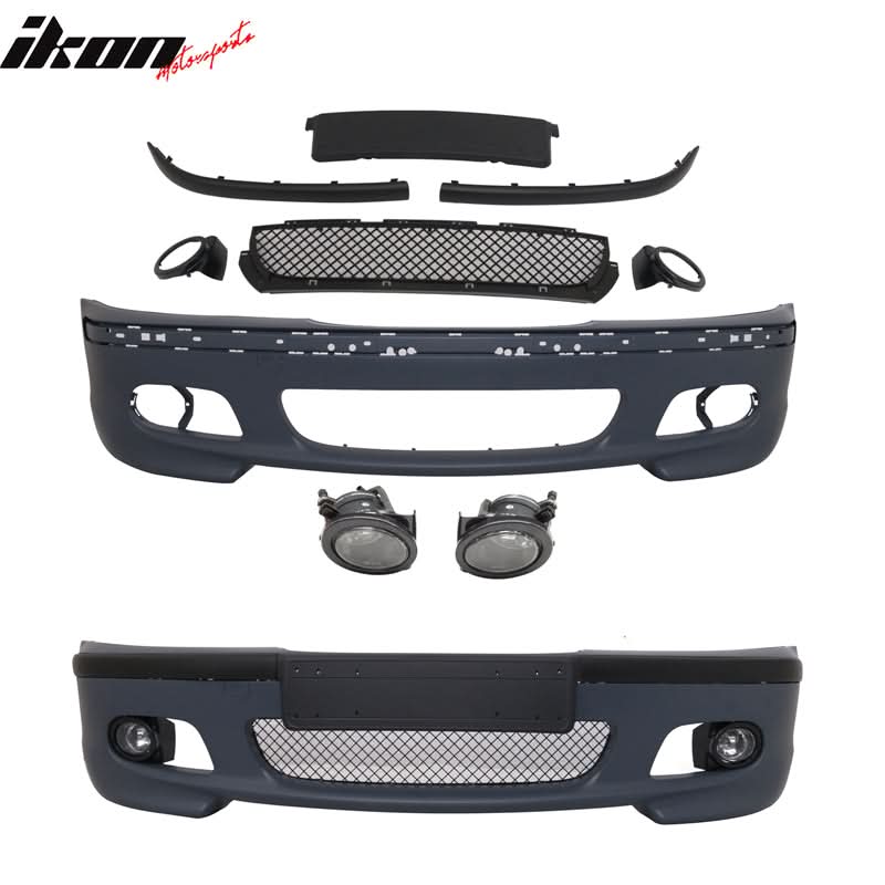 Fits 99-05 BMW E46 M Tech Msport Front Bumper PP + Fog Lights