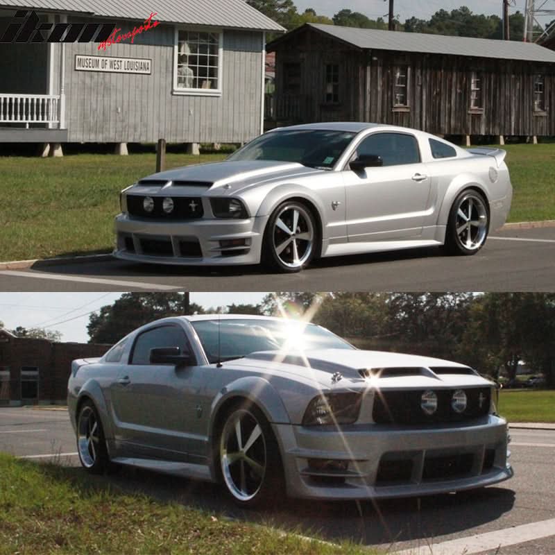2005-2009 Ford Mustang V6 Racer Style Unpainted Front Bumper Cover PP