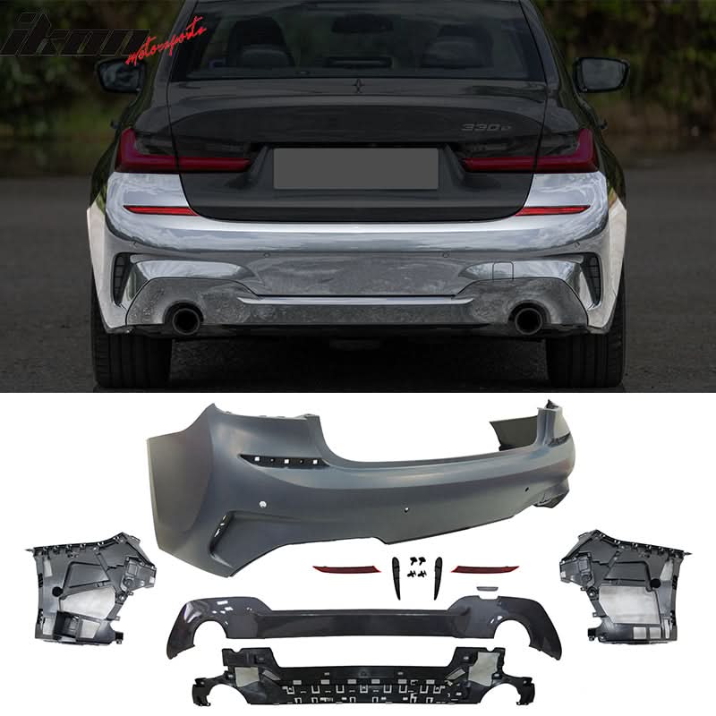 2019-2022 BMW G20 Sedan M-Tech Black Front Rear Bumper Side Skirts
