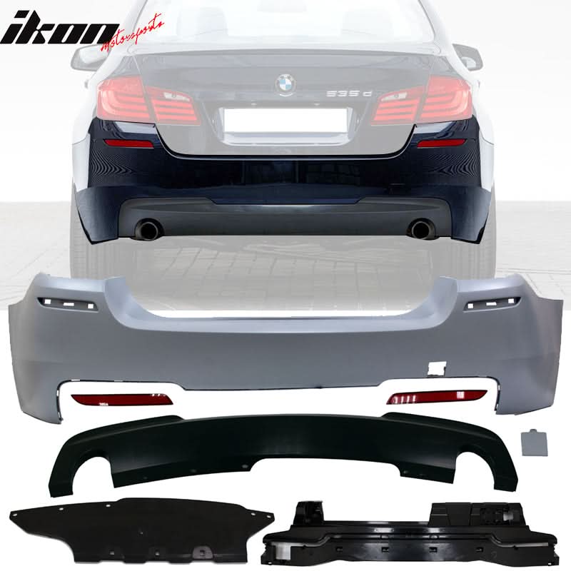 2014-2016 BMW F10 LCI Mtech Front Bumper + Rear Bumper W/ Twin Outlet