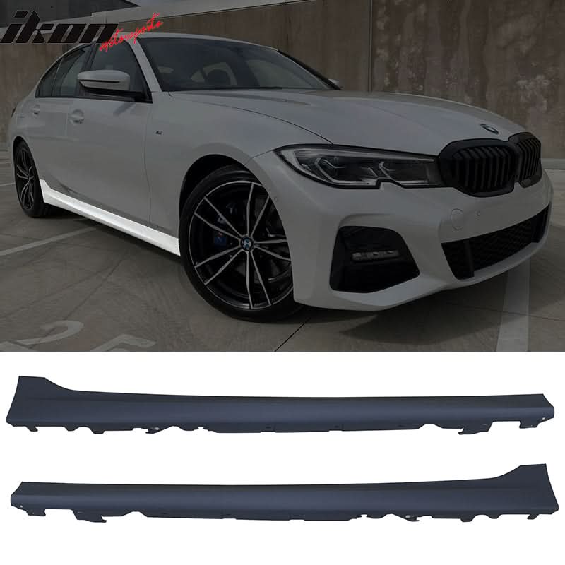2019-2022 BMW G20 Sedan M-Tech Black Front Rear Bumper Side Skirts