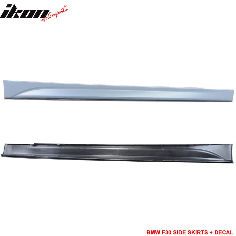 Fits 12-18 F30 PP Msport Side Skirts Rocker Panel + Splitter Extension