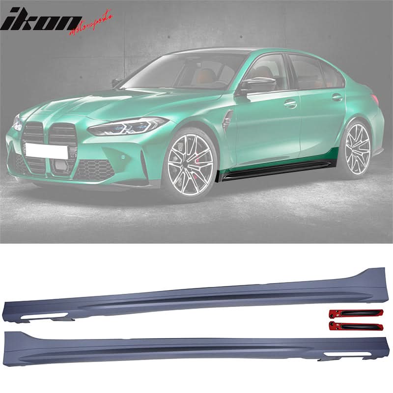 2019-2023 BMW G20 M3 Style Bumper for Round Tips&Side Skirt w/ Light