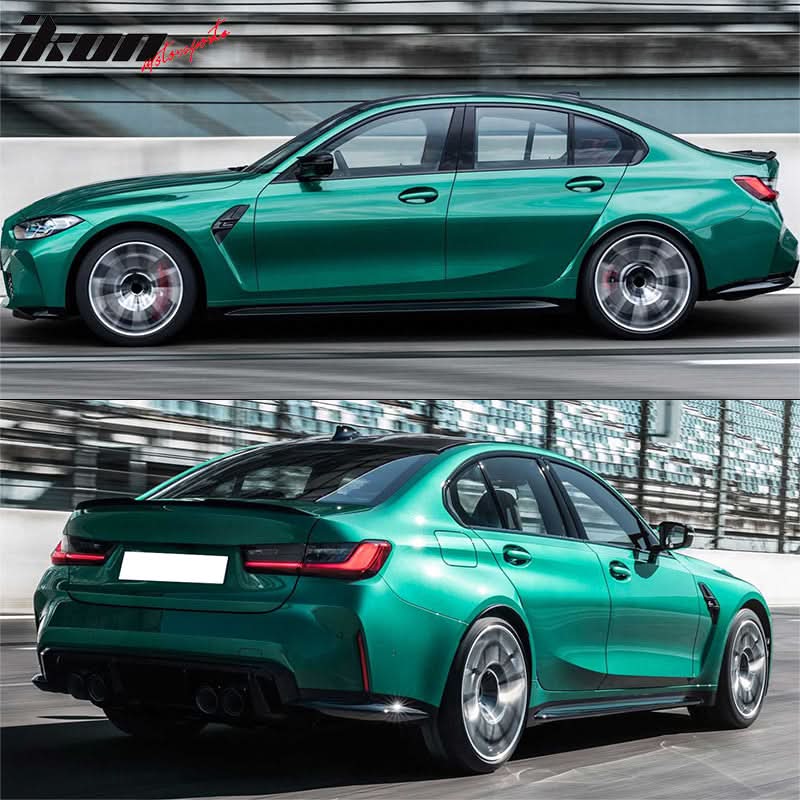 2019-2023 BMW G20 M3 Style Bumper for Square Tip &Side Skirt w/ Light
