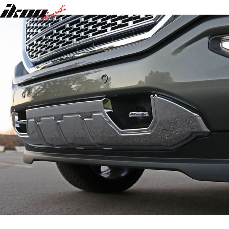 2016-2018 GMC Sierra 1500 Chrome Front Bumper Impact Bar Skid Plate