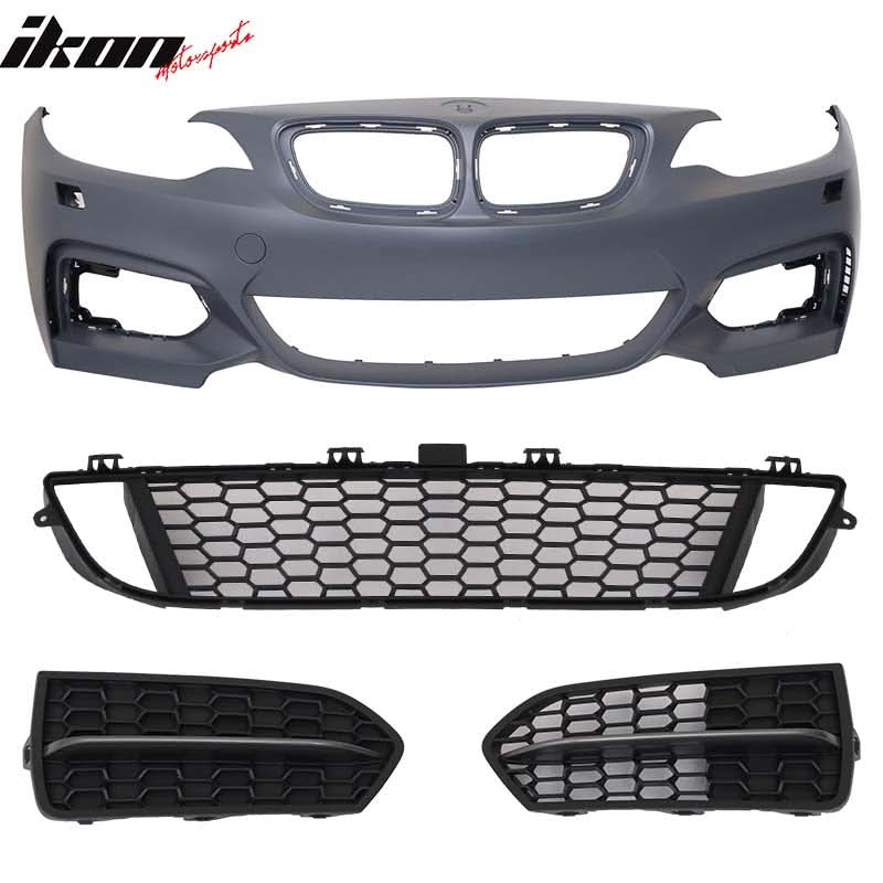 2014-2021 BMW F22 F23 2 Series M Sport Style PP Front Bumper Cover