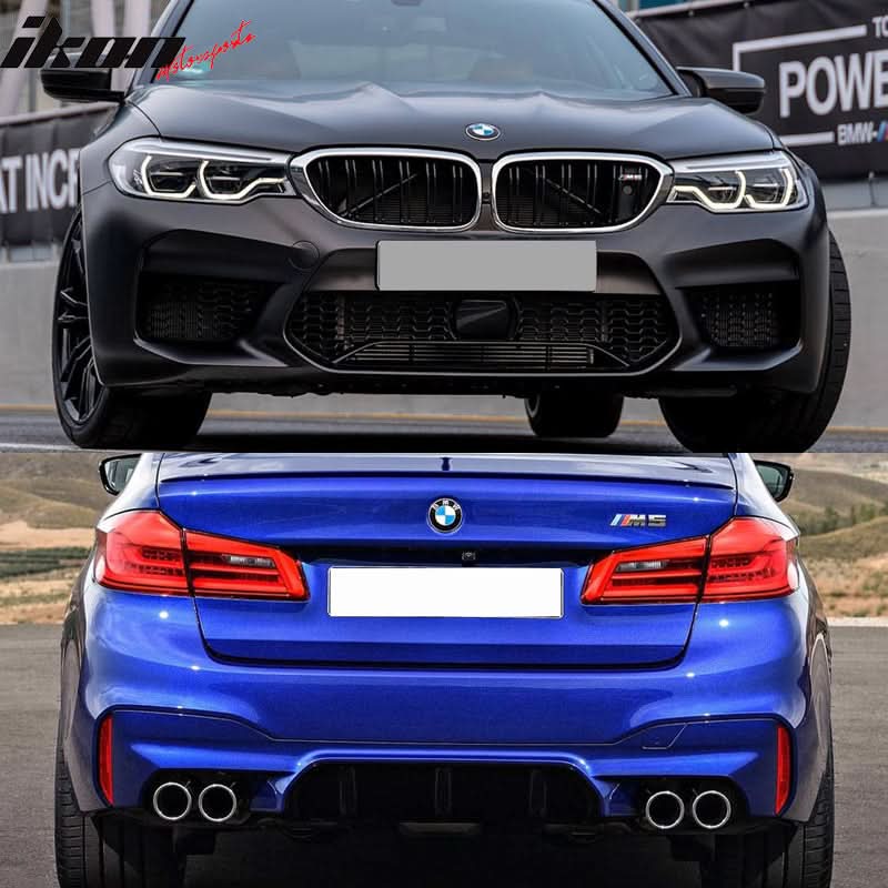2017-2020 BMW G30 Sedan M5 Style Front + Rear Bumper w/ Diffuser PP