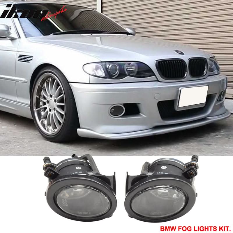 Fits 99-06 BMW E46 2Dr M3 PP Front Bumper + Fog Light Cover + Fog Lamp