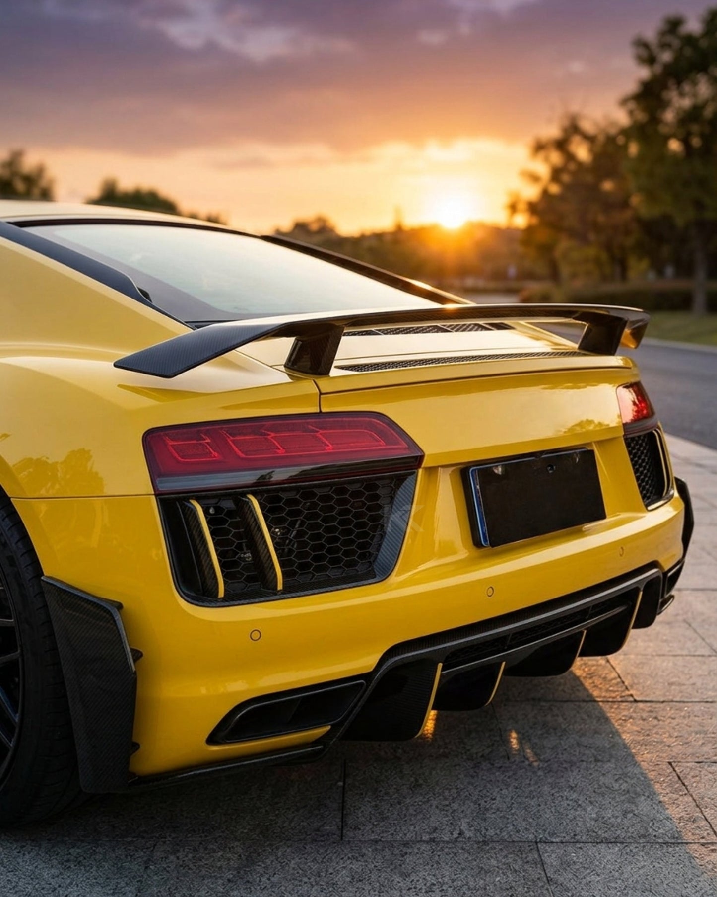 2016–2018 Audi R8 V10 & V10 Plus Coupe Rear Bumper Vent Covers – Carbon Fiber