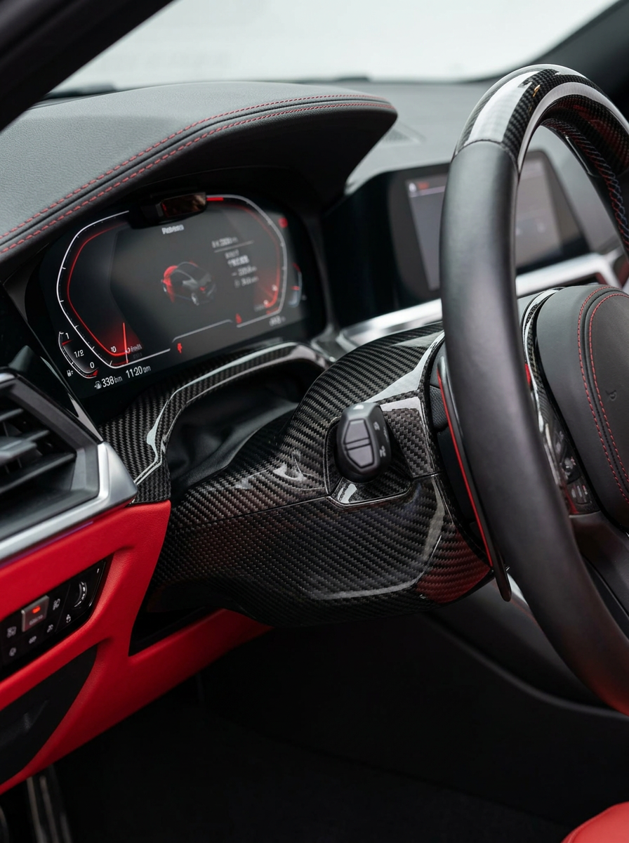 BMW 3 Series G80 G81 M3 / 4 Series G82 G83 M4 Carbon Fiber Steering Column Cover (2019+)