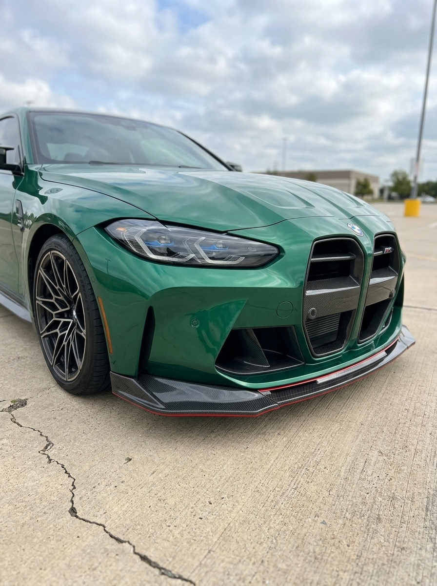 BMW 3 Series M3 M4 G80 G82 V Style Carbon Fiber Front Lip (2019 +)