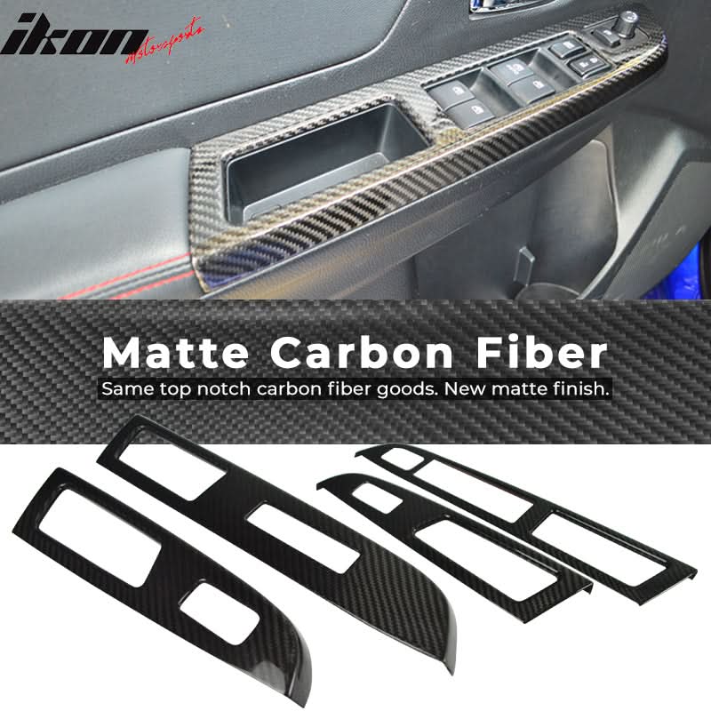 2015-2021 Subaru WRX STI Window Switch Panel Cover Trim Carbon Fiber