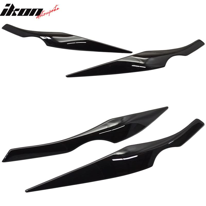 2006-2011 BMW E90 3-Series Sedan Painted #475 Black Headlight Eyelid