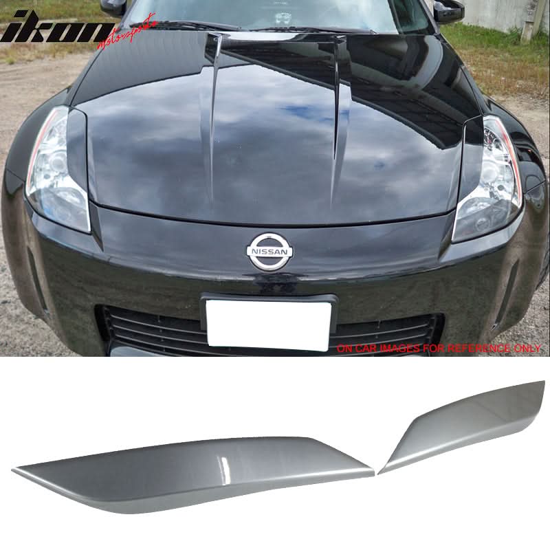 2003-2008 Nissan 350Z 2Dr Headlight Eyelids Eyebrows Cover ABS