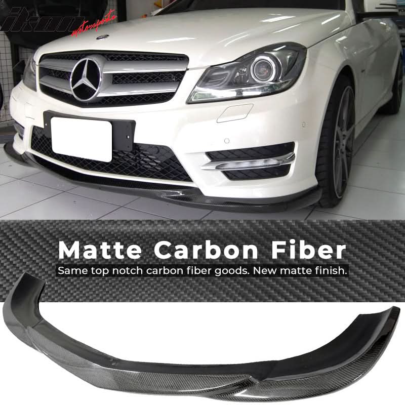 2012-2014 Benz C-class W204 LCI GH Style Front Lip Carbon Fiber