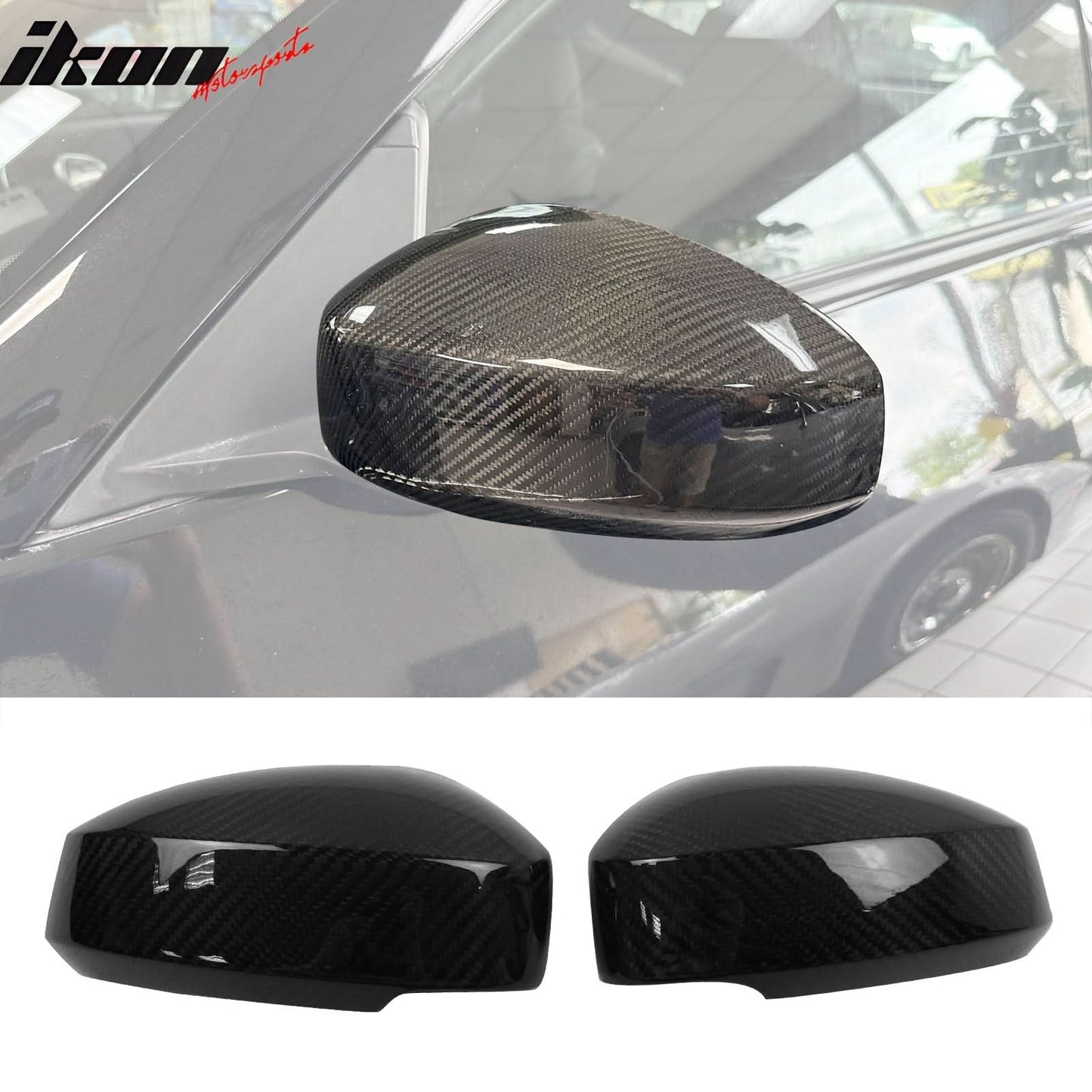 2003-2009 Nissan 350Z Z33 Side Rear View Mirror Covers Carbon Fiber
