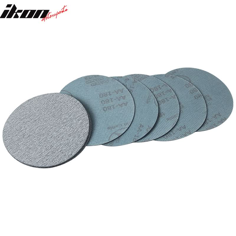100PC 5in 127mm 180 Grit Auto Sanding Disc Sandpaper Sheets Sand Paper