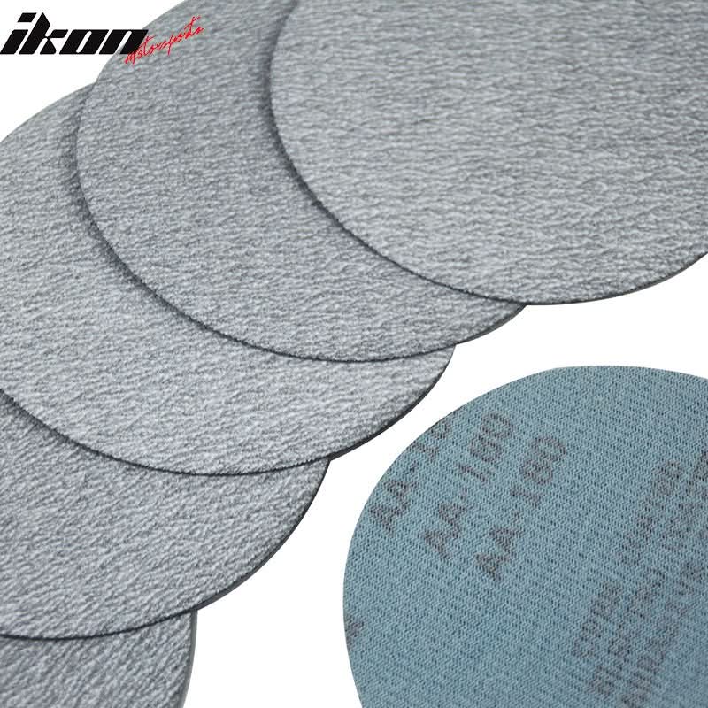 10PC 5in 127mm 180 Grit Auto Sanding Disc Sandpaper Sheets Sand Paper