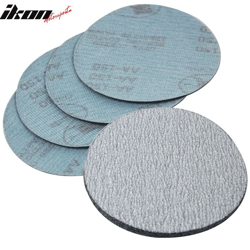 10PC 5in 127mm 150 Grit Auto Sanding Disc Sandpaper Sheets Sand Paper