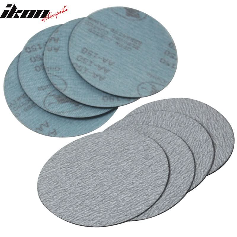 10PC 5in 127mm 150 Grit Auto Sanding Disc Sandpaper Sheets Sand Paper