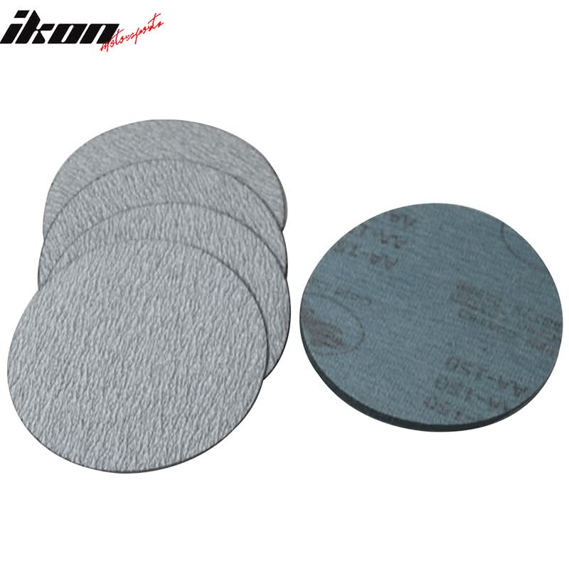 50PC 5in 127mm 150 Grit Auto Sanding Disc Sandpaper Sheets Sand Paper