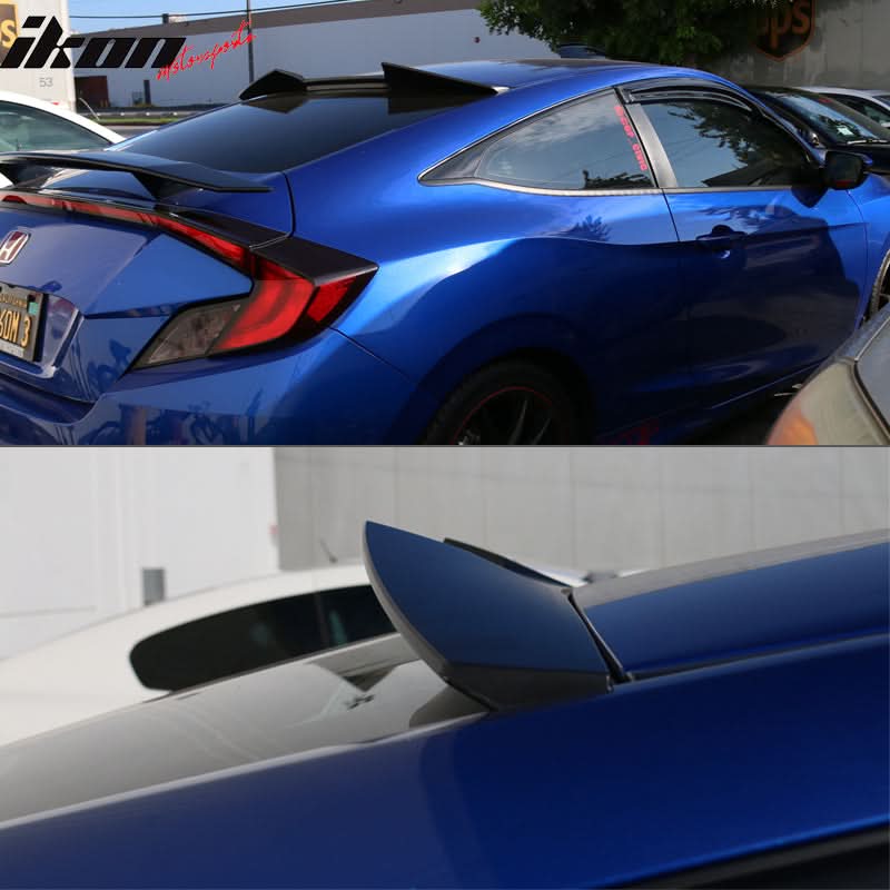 2016-2020 Honda Civic Coupe V Style Roof Spoiler Wing ABS