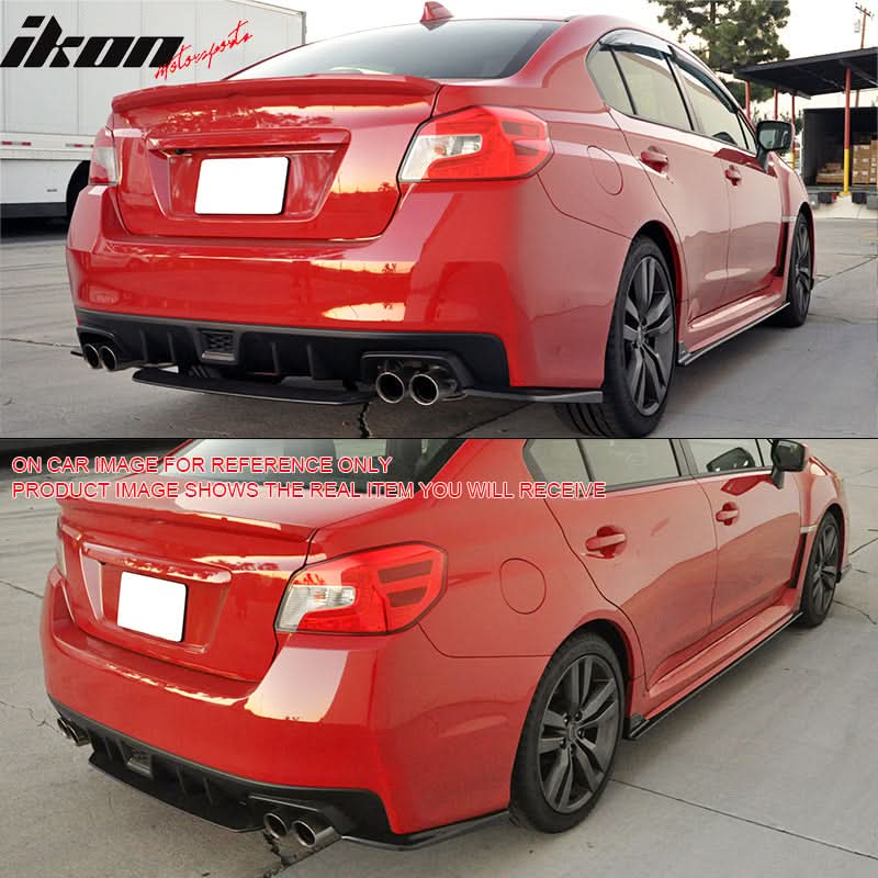 2015-2021 Subaru WRX STI Style Matte Black Rear Bumper Diffuser ABS