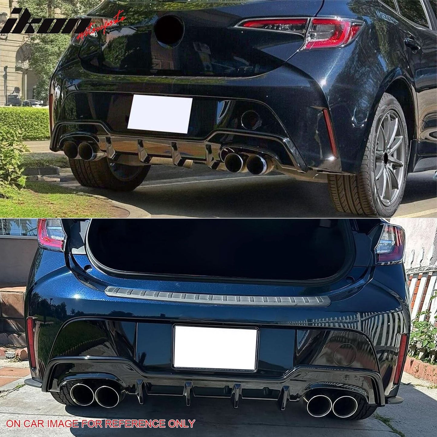 2019-2022 Toyota Corolla 5Dr Rear Diffuser Splitter Dual Muffler Tip