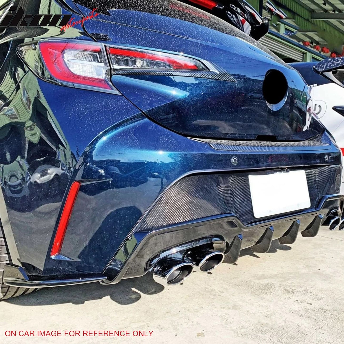 Fits 19-22 Toyota Corolla E210 Hatchback Matte Black Rear Diffuser ABS