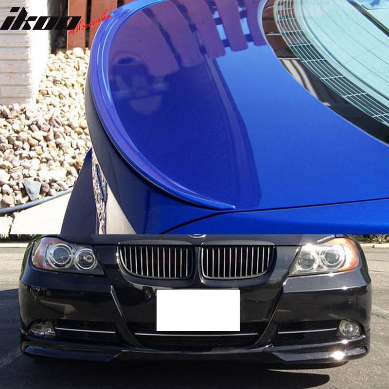 2006-2008 BMW E90 M3 Style #668 Trunk Spoiler + OE Front Splitter ABS