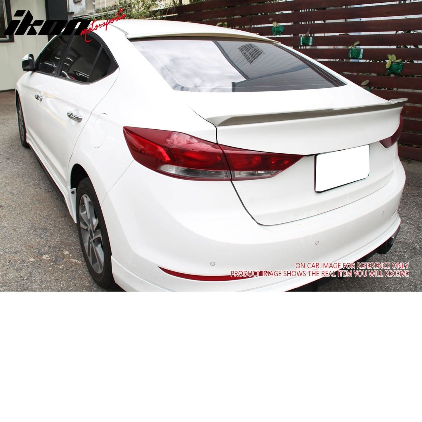 2016-2018 Hyundai Elantra 4Dr OE Style #EB Ebony Black Trunk Spoiler