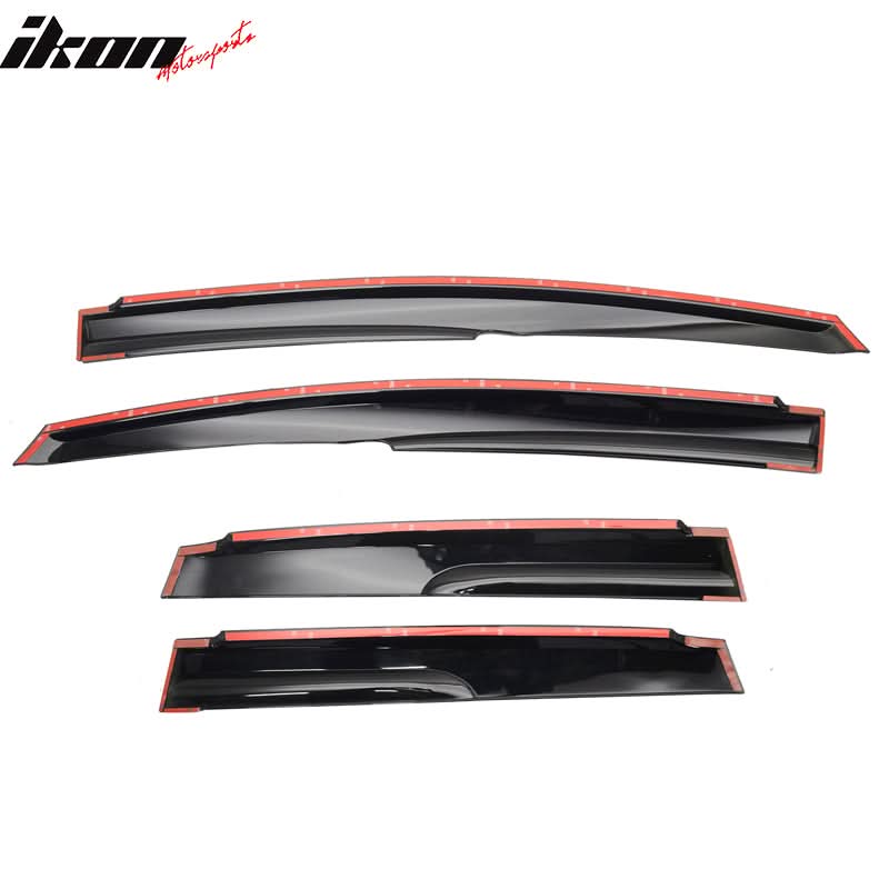 2009-2013 Honda Fit Tape on Mugen Style Smoke Window Visor Shade ABS