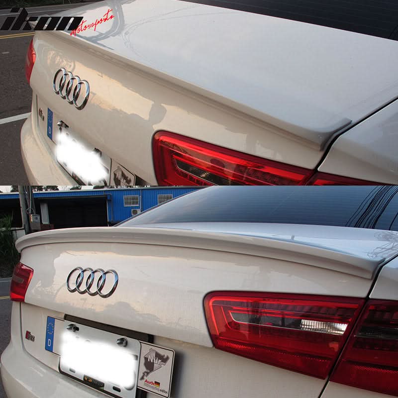2012-2014 Audi A6 C7 Sedan 4Dr D Style Painted ABS Trunk Spoiler Wing