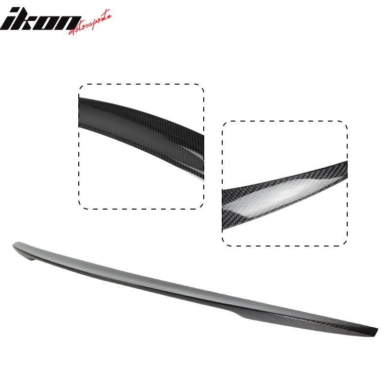 2014-2022 Infiniti Q50 Sedan 4Dr P Style Carbon Fiber CF Trunk Spoiler
