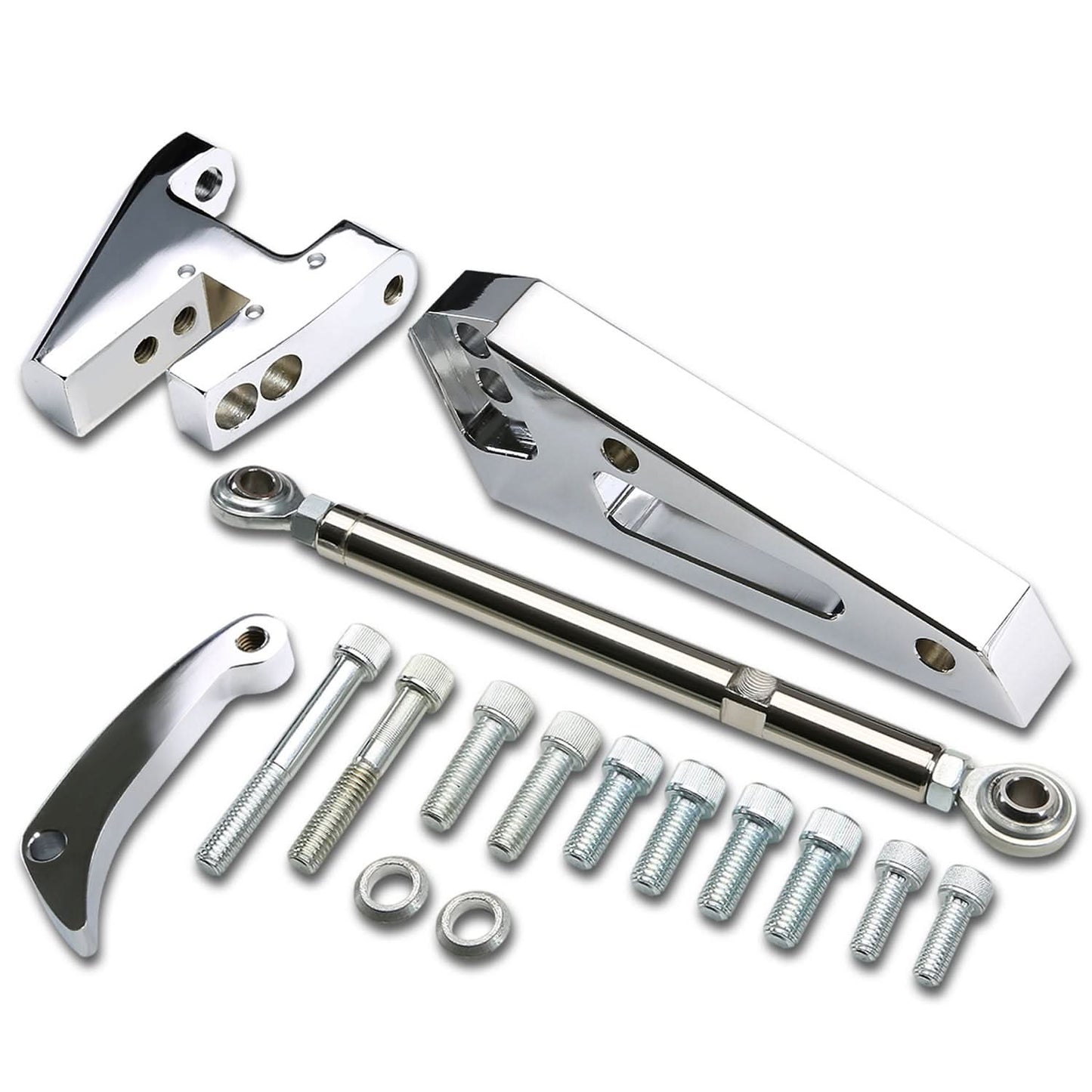 55-68 Chevrolet SBC Short Water Pump Alternator Bracket Set - Aluminum
