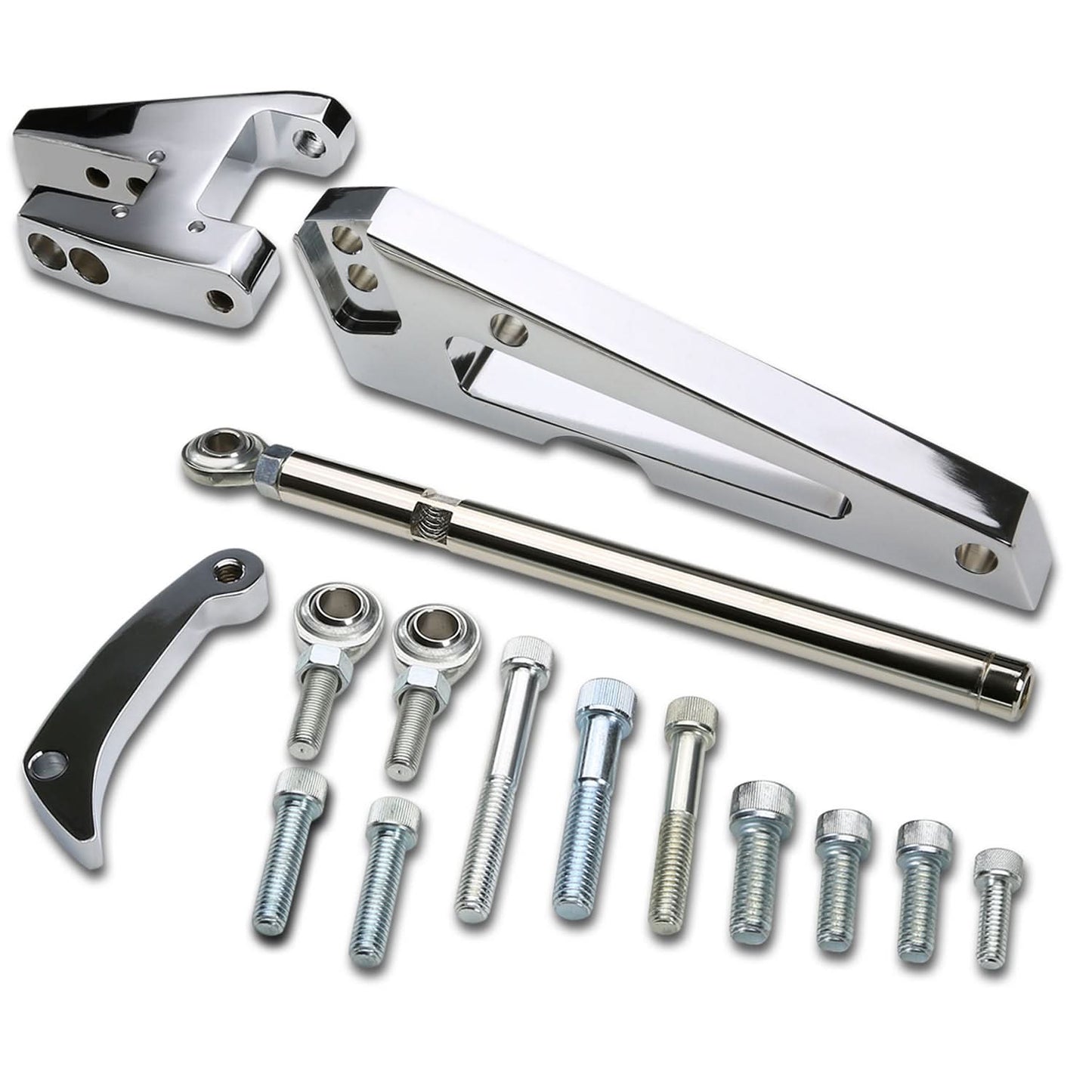 Chevrolet BBC Short Water Pump Alternator Bracket Set - Chrome