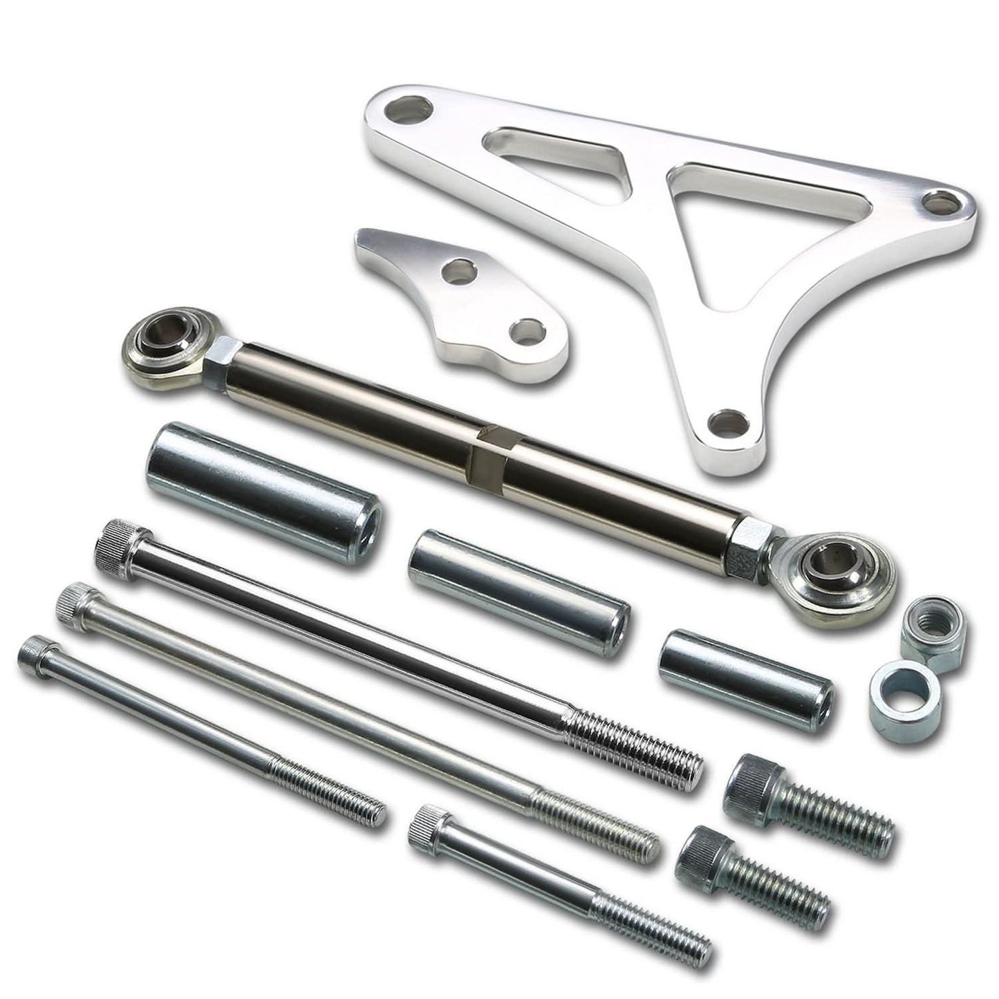 Ford SBF 351W Windsor Chrome Alternator Bracket Set