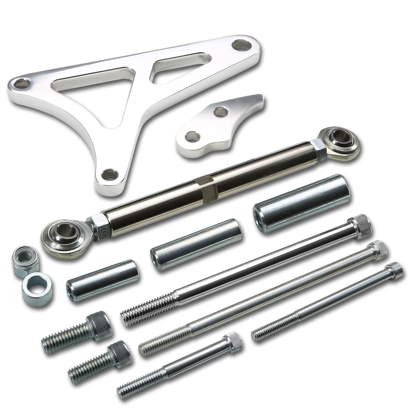 Ford SBF 351W Windsor Chrome Alternator Bracket Set