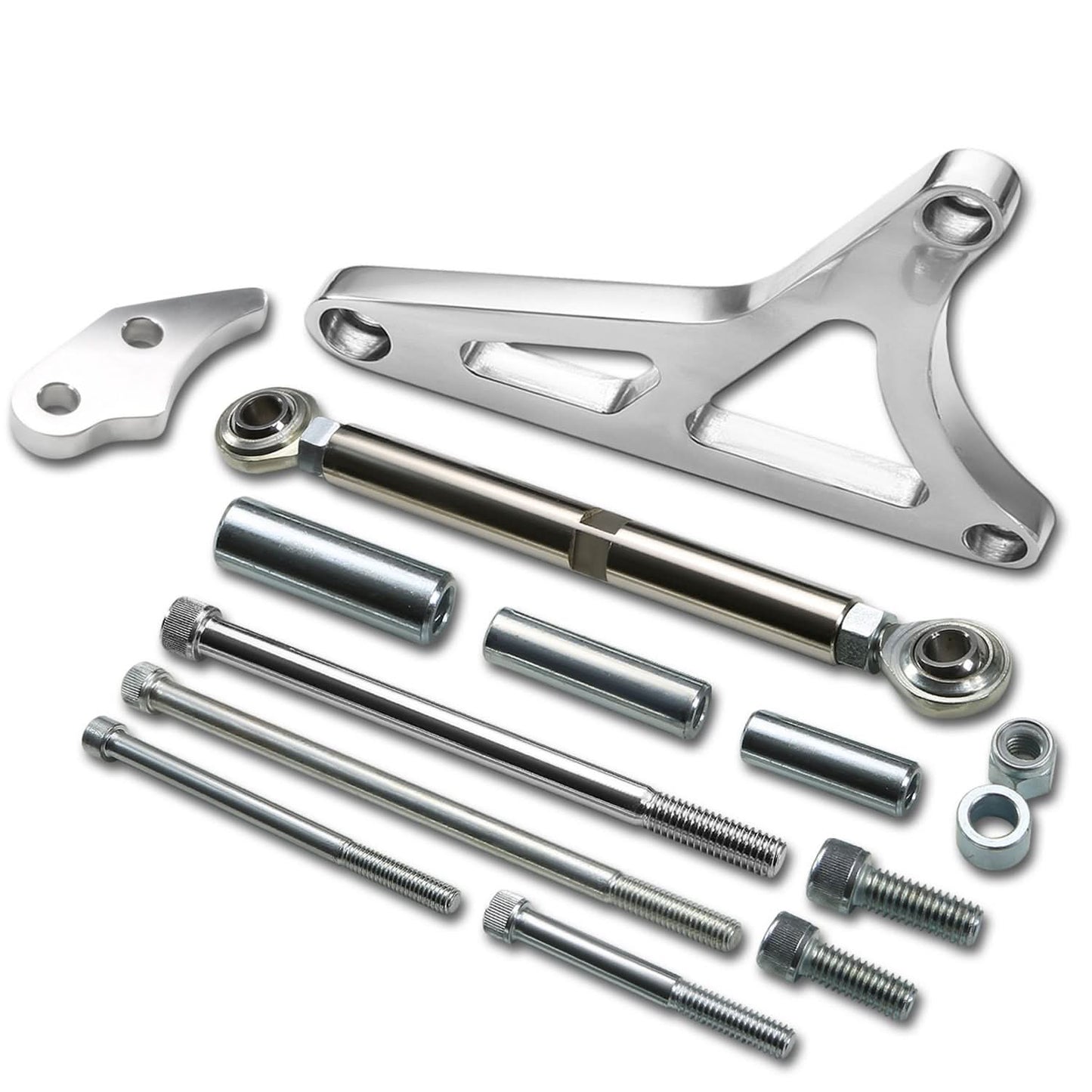 Ford SBF 351W Windsor Chrome Alternator Bracket Set