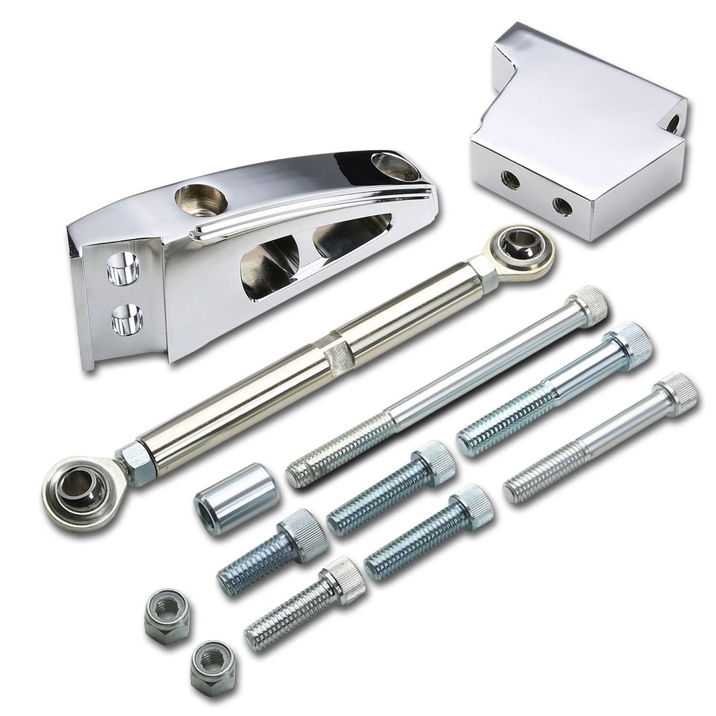58-99 Chevrolet SBC A/C Bracket Set Short Water Pump Polished Aluminum