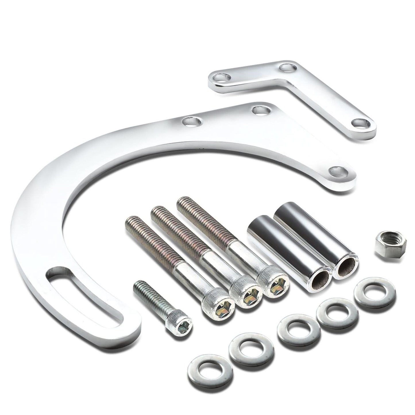 1955-1968 Chevrolet SBC Low Mount Alternator Bracket Set - Chrome