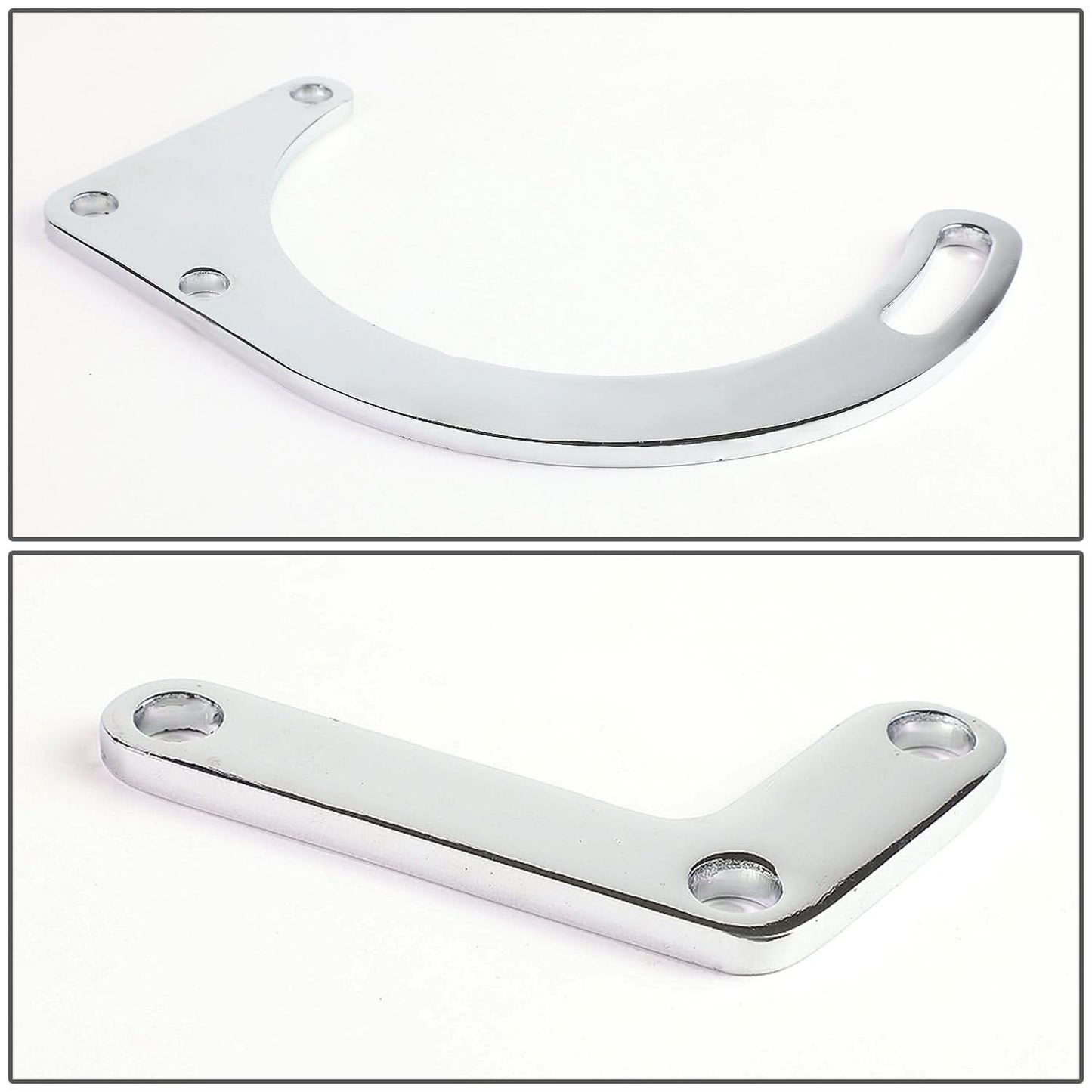 1955-1968 Chevrolet SBC Low Mount Alternator Bracket Set - Chrome