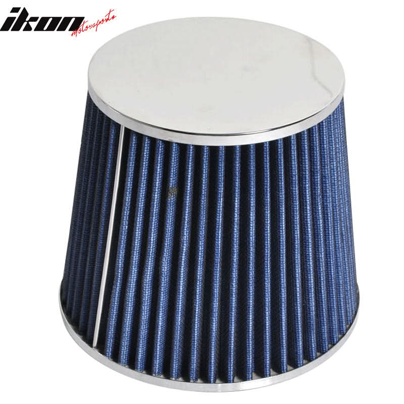 Blue 3" 76MM Inlet Race Performance Air Intake Cone Filter Replacement