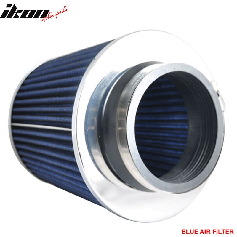 Universal Fitment 3.5 In Race Performance Cold Air Intake Filter Blue