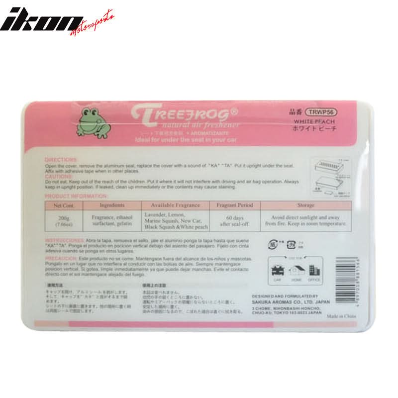 Treefrog Xtreme Fresh Air Freshener White Peach Scent Auto Home