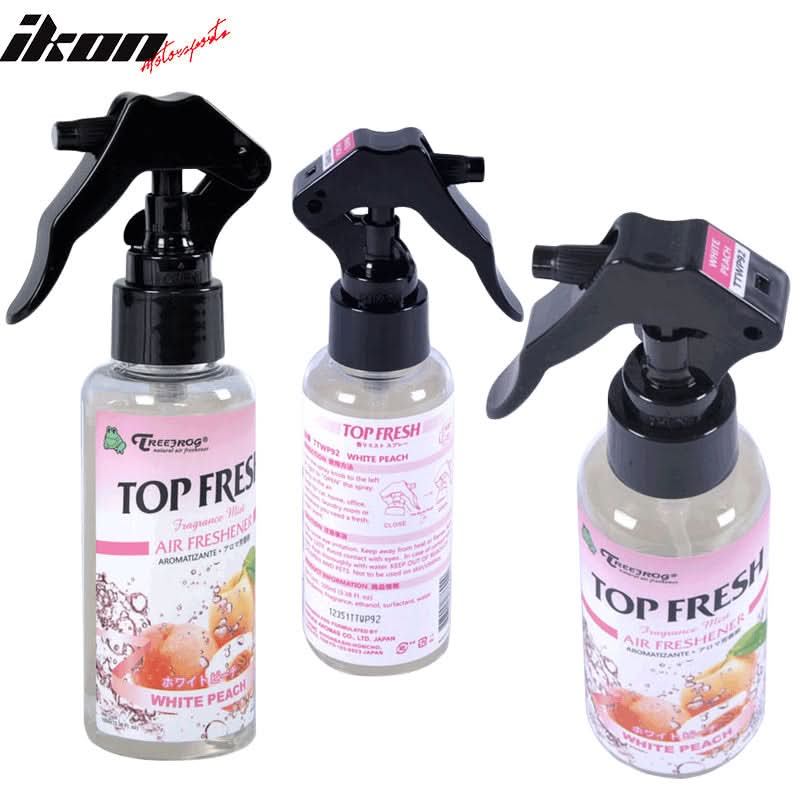 Tree Frog Natural Air Freshener White Peach Fragrance Mist Spray Car