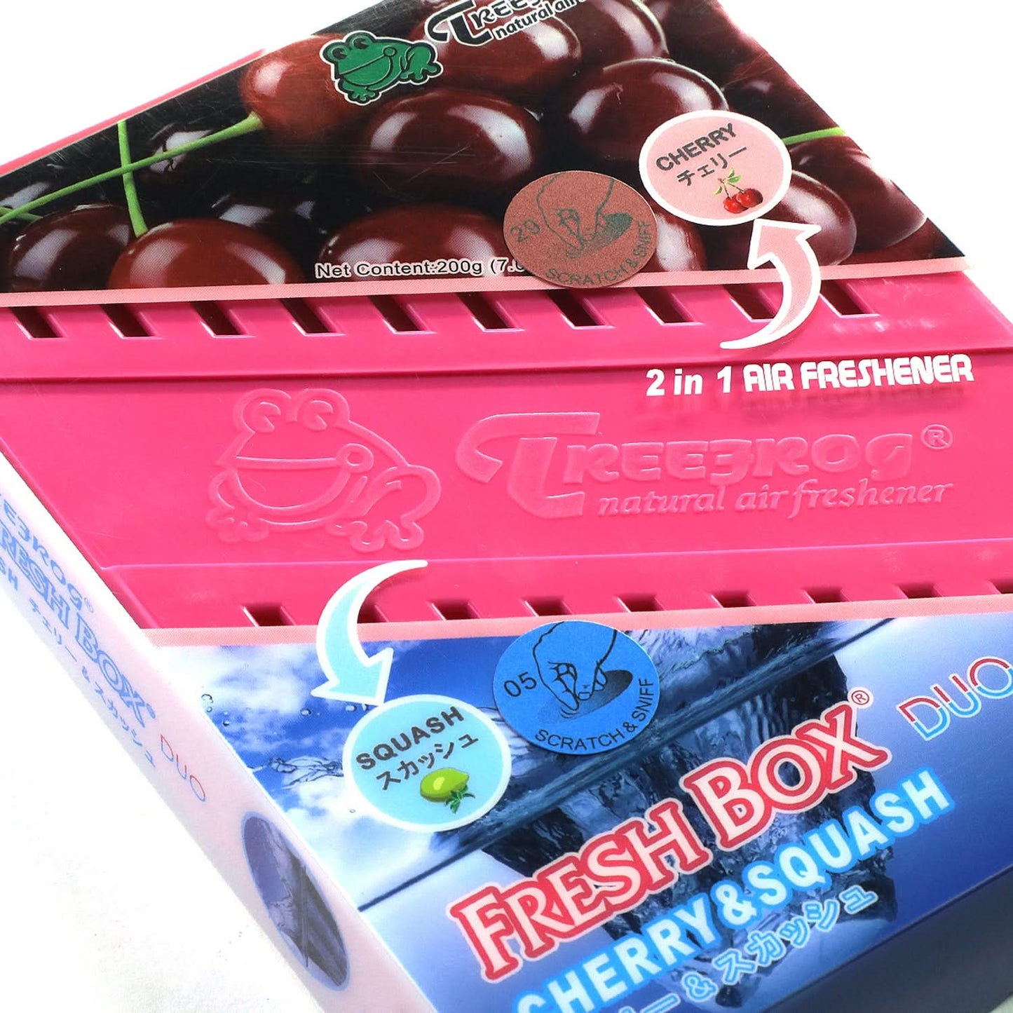 Tree Frog 2-in-1 Fresh Box Duo Air Freshener Gel - Lemon Squash Cherry
