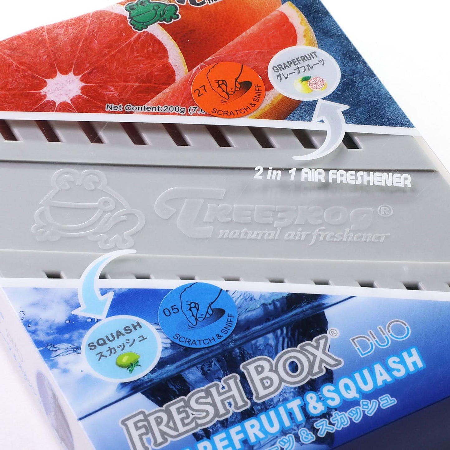Tree Frog 2-in-1 Fresh Box Duo Air Freshener Gel - Lemon Squash/Grapefruit